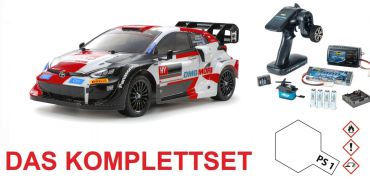 Tamiya 1:10 RC Toyota Yaris Rally 1 Hyb. TT-02 - Komplett Set